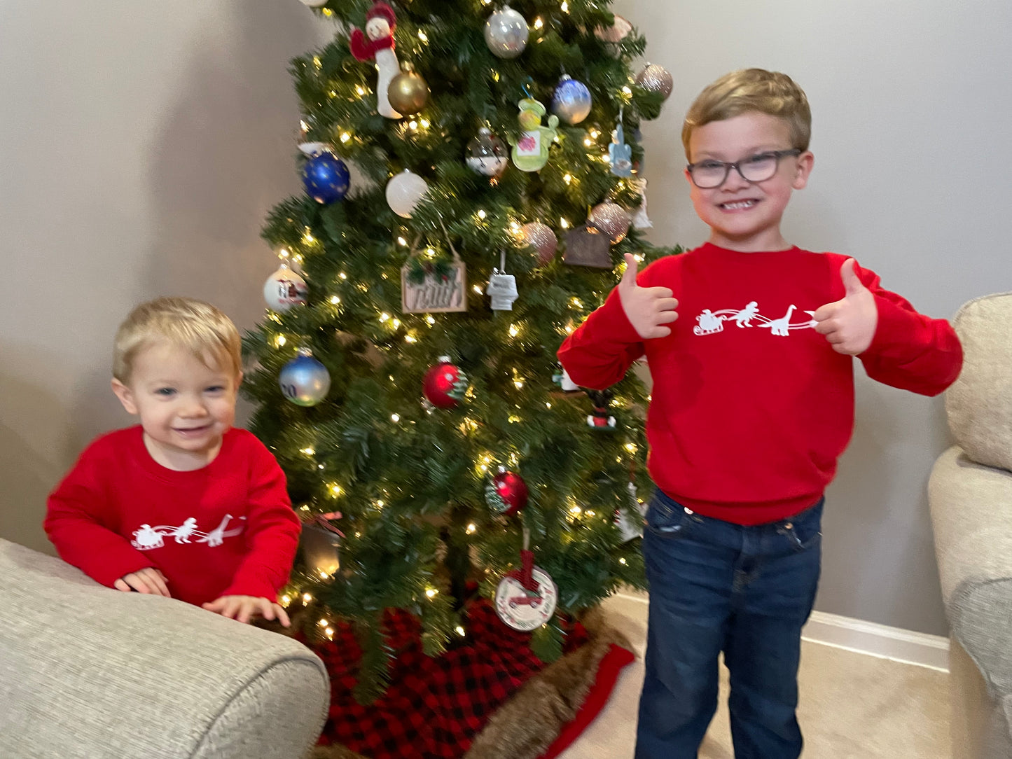 Santa Dinosaur Sweatshirt