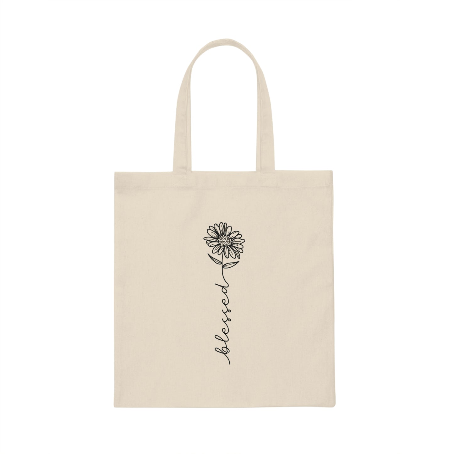 Blessed Flower Canvas Tote Bag