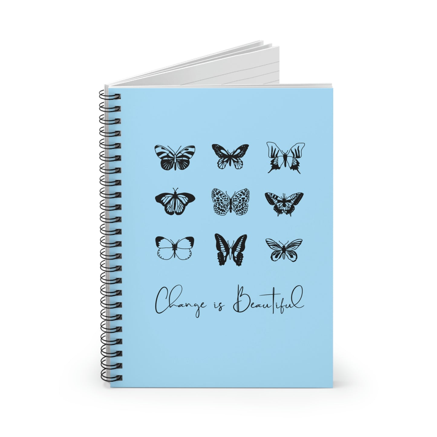 Change is Beautiful Butterfly Spiral Notebook - Ruled Line