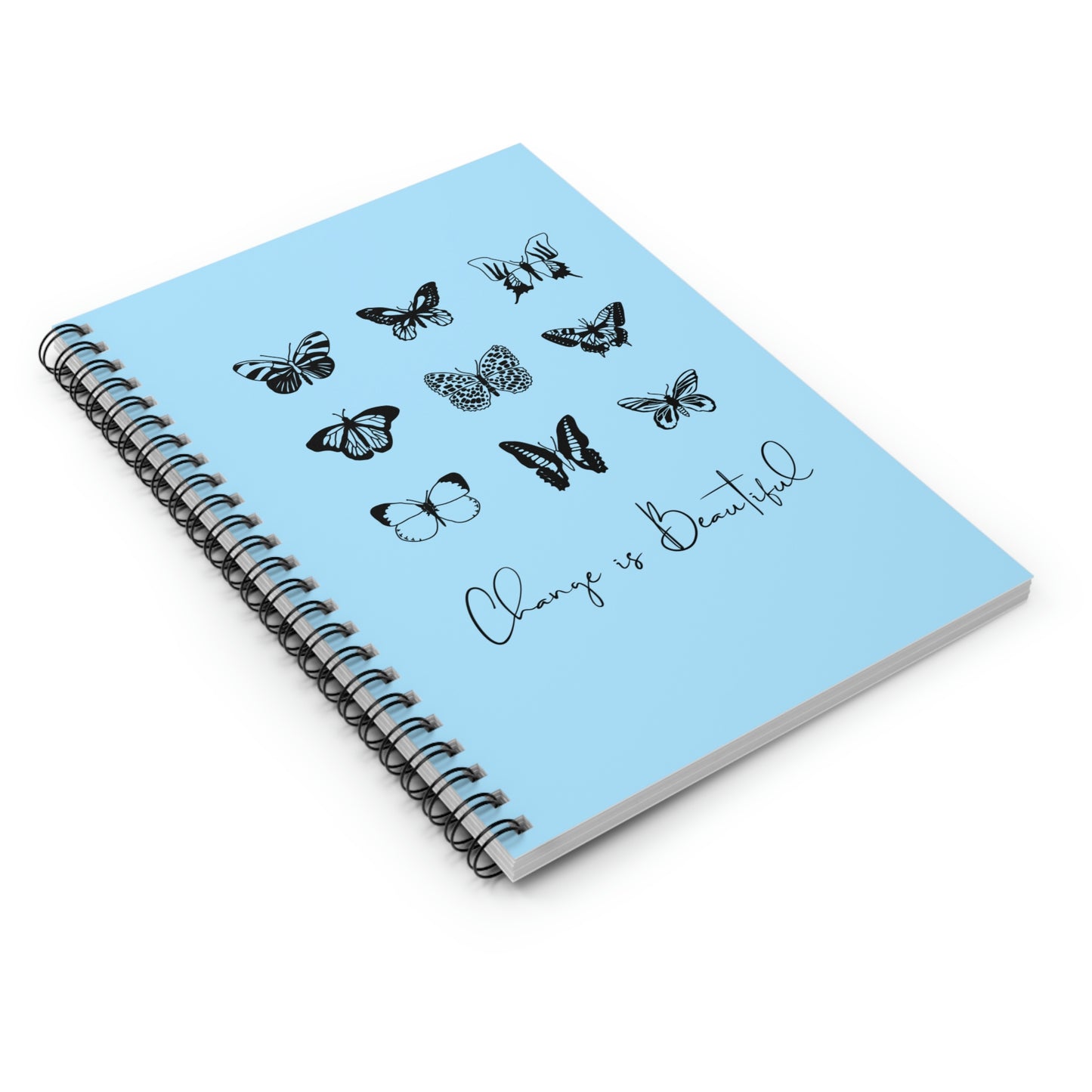 Change is Beautiful Butterfly Spiral Notebook - Ruled Line
